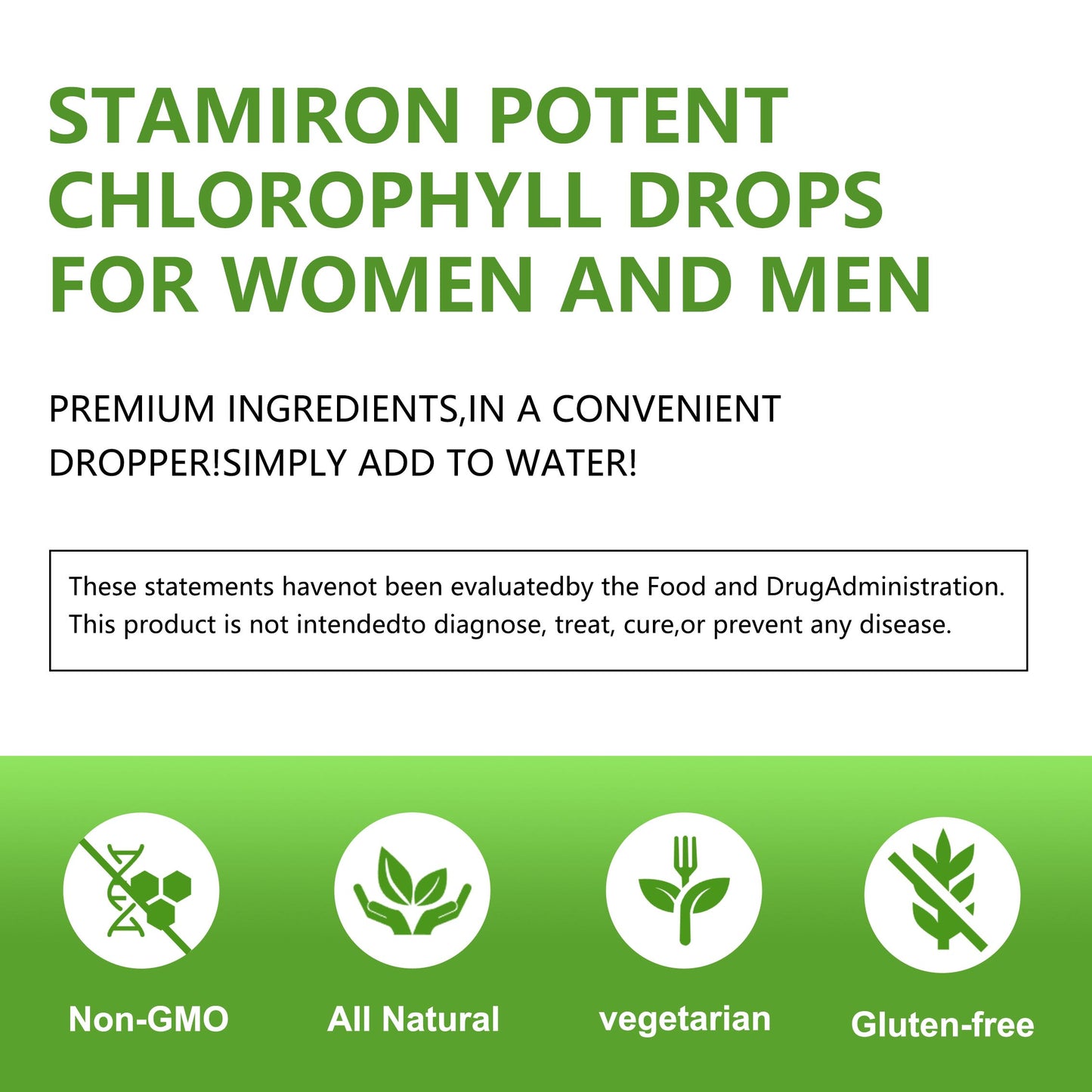 Mint Flavor LIQUID CHLOROHYLL Drops 60ml