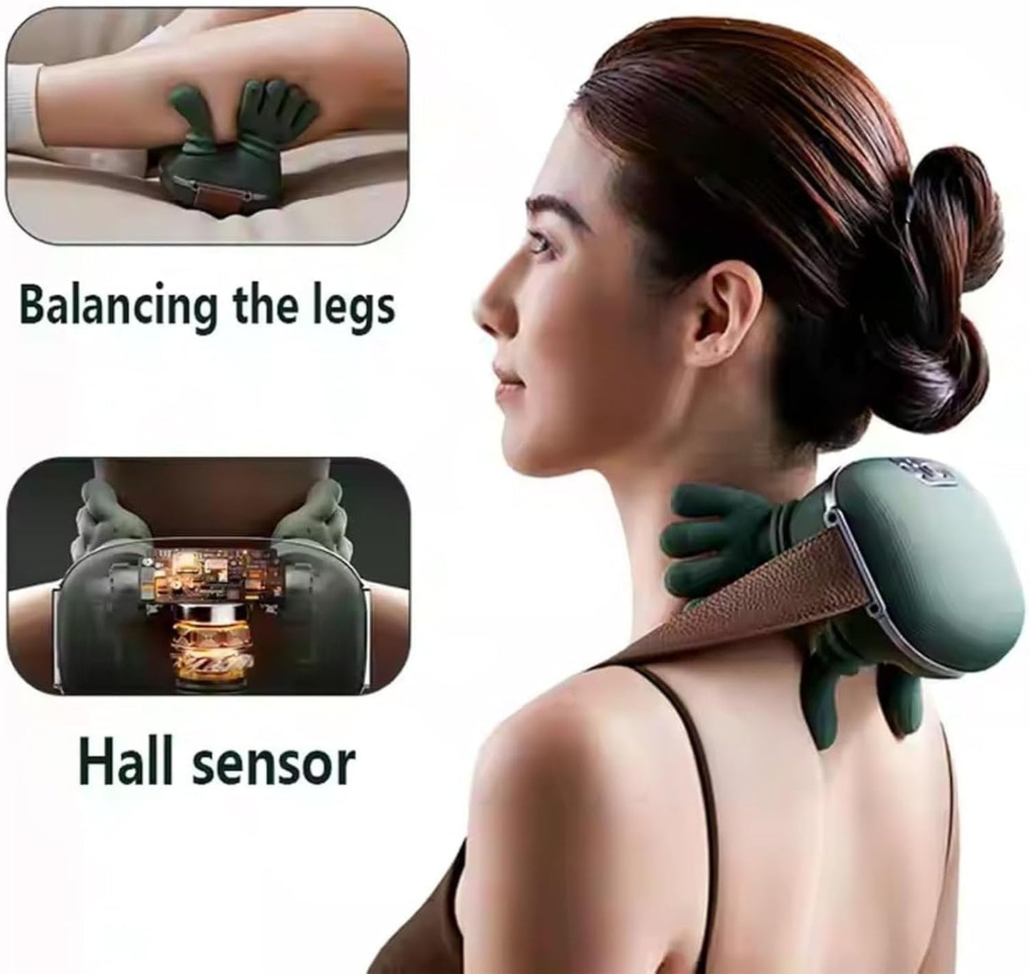 New Neck Massager Kneading Shiatsu Shawl Neck and Shoulder Massager Imitating Human Manual Massage Fatigue Relief Relax