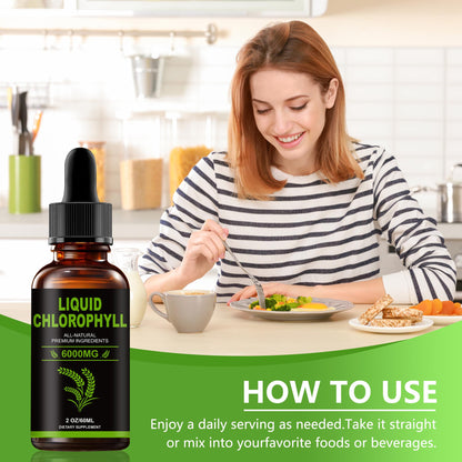 Mint Flavor LIQUID CHLOROHYLL Drops 60ml