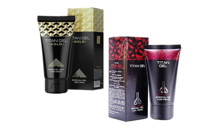 Titan Gel Gold, Red  Provocative– Special Gel for Men