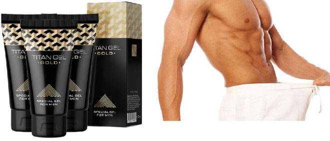 Titan Gel Gold, Red  Provocative– Special Gel for Men